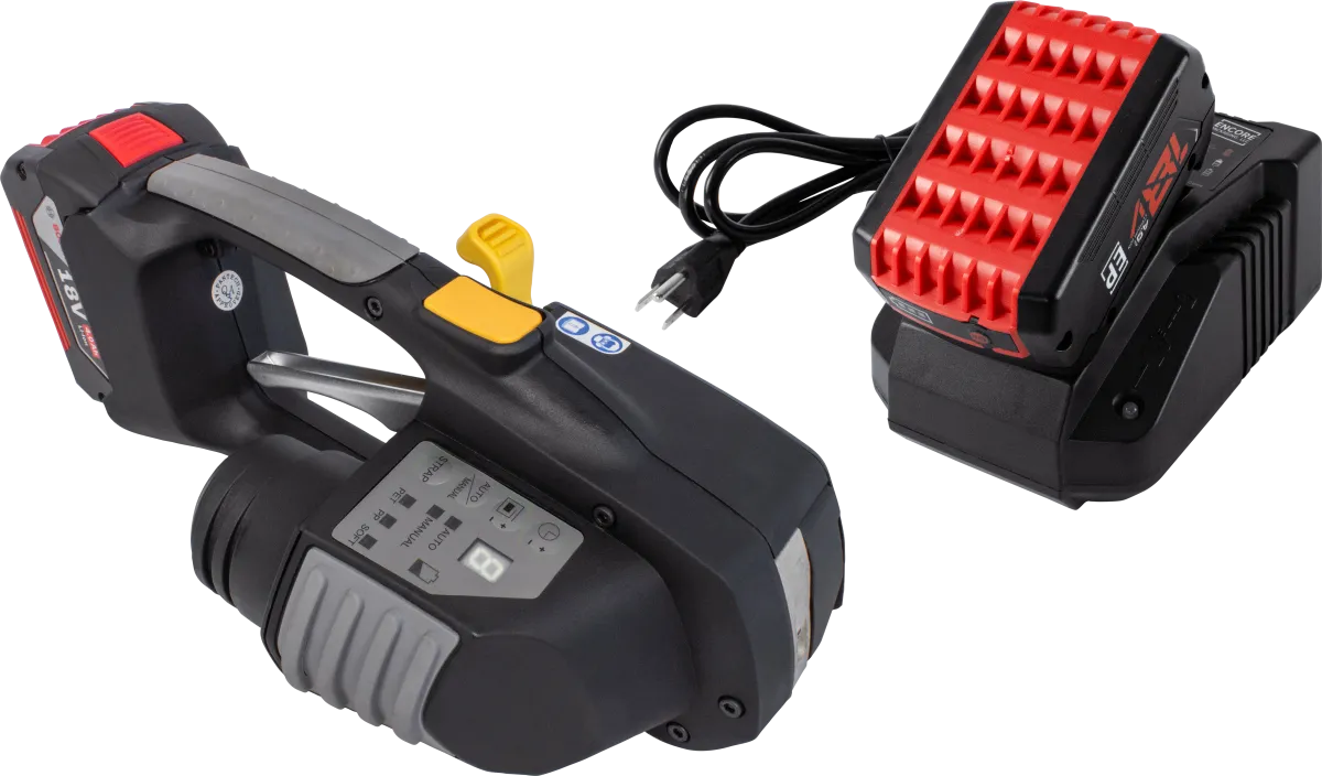 Heavy Duty Battery Tool Kit - 1/2"- 5/8" for Polypropylene and Polyester Strapping with Batteries and Charger