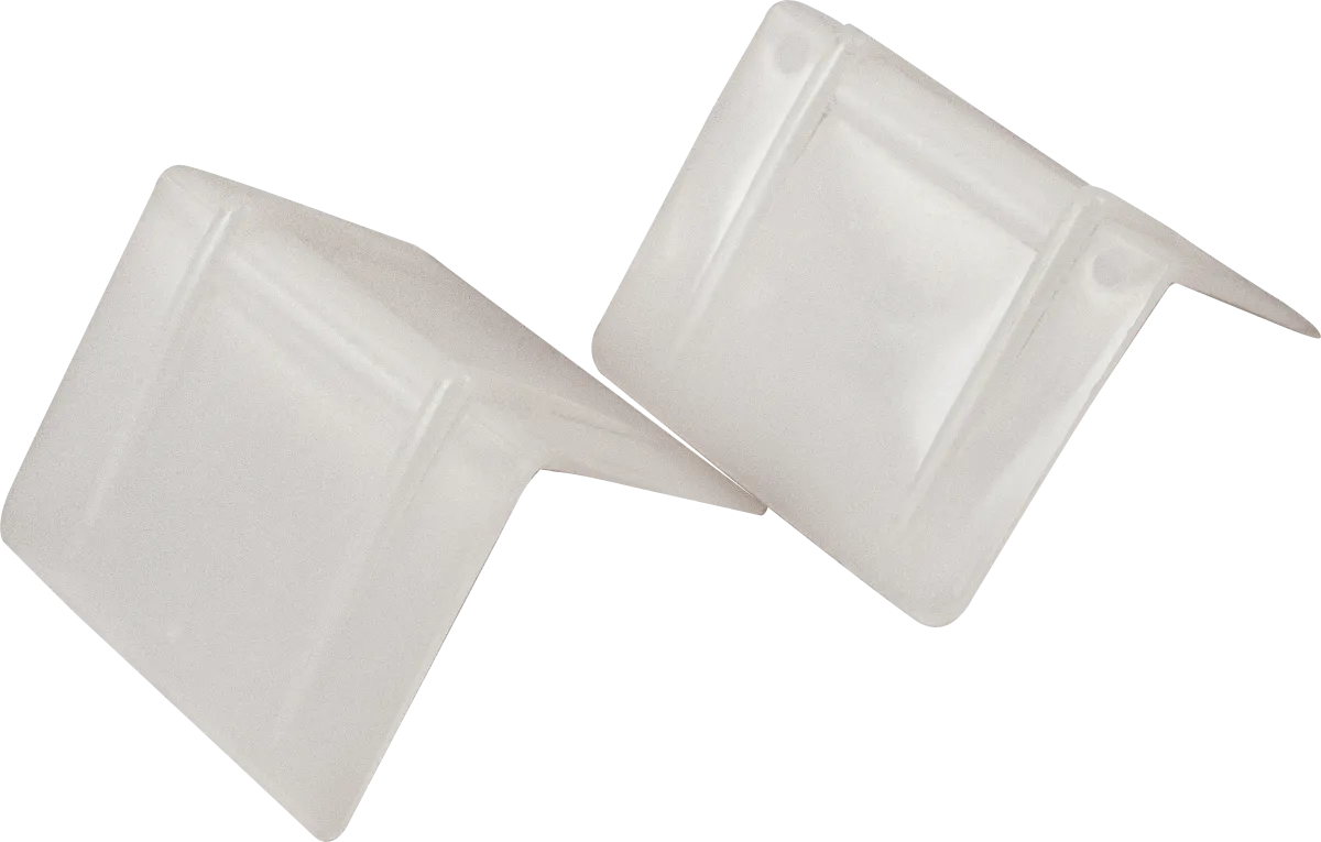 Edge Protectors - 2 1/2" x 2" White Poly for 1 1/4" Strap
