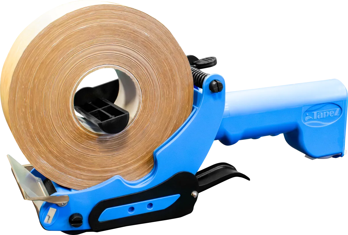 Handheld Water Activated Kraft Paper Tape Dispenser - 2" Tape Rolls