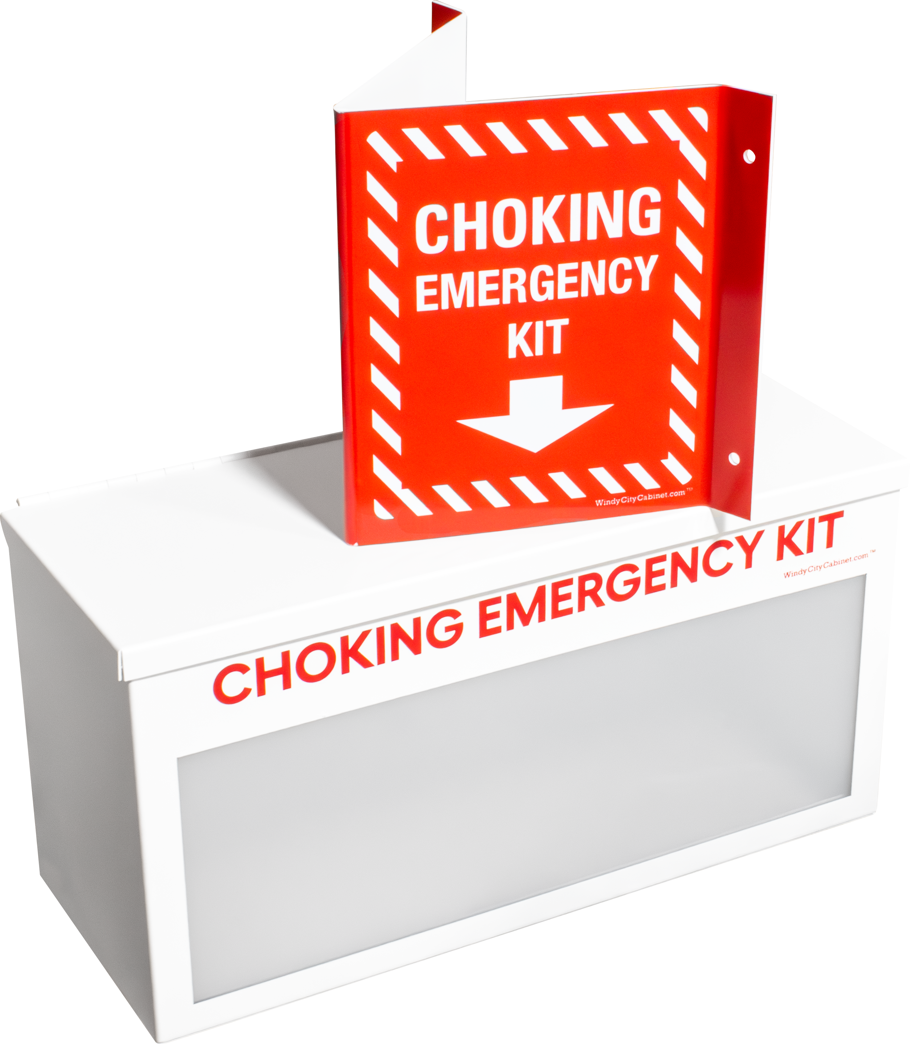 Choking Emergency Kit Cabinet for LifeVac and ArixMed Anti-Choking Device - White
