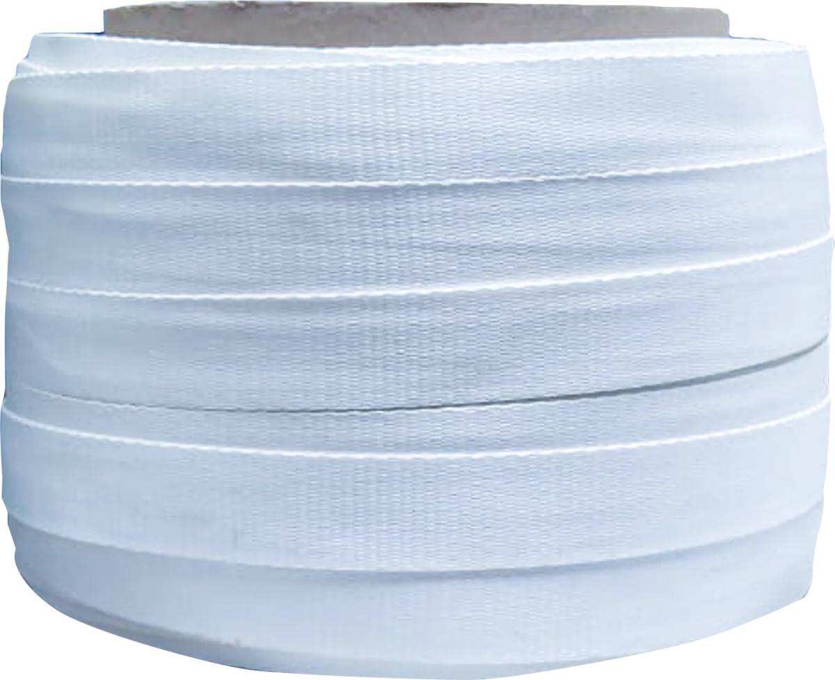3/4" x .050" Heavy Duty Woven Poly Cord 1640' Strapping Coil - White