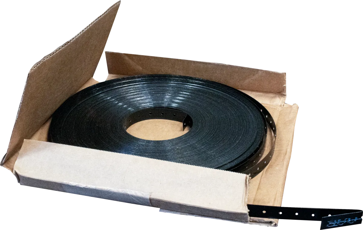 1/2" x .020” x 300' Regular Duty Steel Mini Punched Strapping Coil