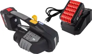 Heavy Duty Battery Tool Kit - 1/2"- 5/8" for Polypropylene and Polyester Strapping with Batteries and Charger