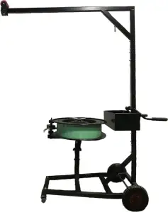 Belly Bander (horizontal version w/ tool mast) (Oscillated) for Steel and Poly Strapping