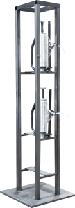 Roping Mast Pallet Tower for Pre-Stretch Film with 2-3" Core and 12-20" Roll Range