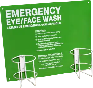 Metal Emergency Eyewash Bottle Station - Double (Solution Not Included)