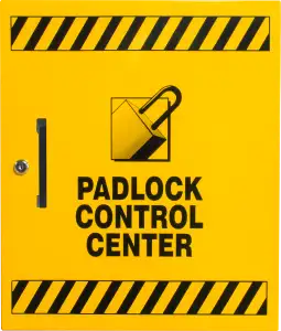 Lockout Tagout Station - Medium - 18.125" x 20.75" x 2.5" - Yellow