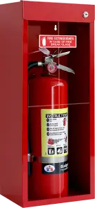 Break Window Metal Fire Extinguisher Cabinet - Red