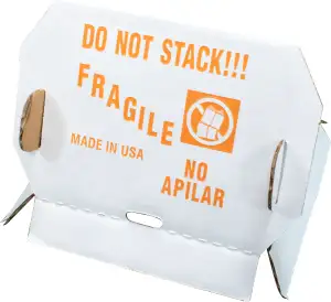 8 x 8 x 8" Do Not Stack Pallet Cones – White - Pack of 50