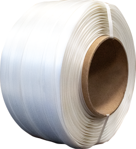 1" x .04" Heavy Duty Composite Poly Cord 1475' Strapping Coil - White