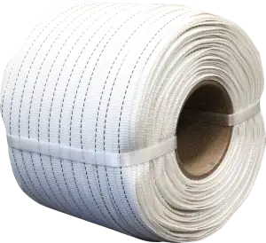 3/4" x .035" Regular Duty Woven Poly Cord 1640' Strapping Coil - White