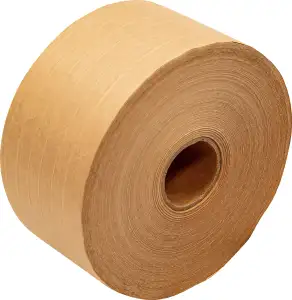 Water Activated Kraft Paper with Filament – 3” x 450’, 2” Core – Case of 10 Rolls