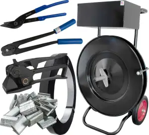 Steel HD Strapping Kit for 1/2", Open Seals, Heavy Duty