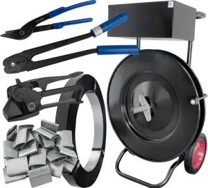 Steel HD Strapping Kit for 3/4", Pusher Seals for Round Loads