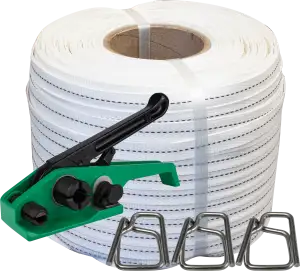 Woven Cord Strapping Kit for 1/2", Wire Buckles, Regular Duty